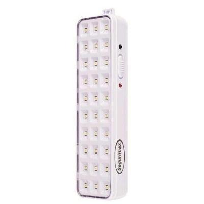 Luminária de Emergência 30LED 100LM com 30 LED Bivolt 110 220V Branco Segurimax