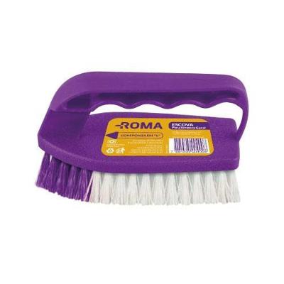 Escova Multiuso Plástica com Cabo para Limpeza com Ponta em V Branco Roma