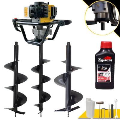 Perfurador de Solo PSL517 à Gasolina 51,7CC 1,8HP com Brocas 80X20CM e 80X25CM Lynus
