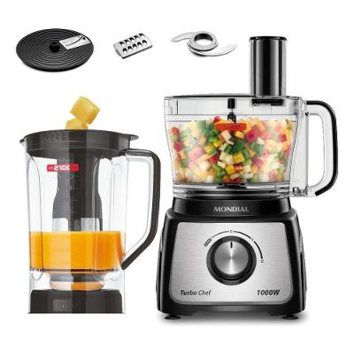 Multiprocessador de Alimentos MPN-01-B 5 em 1 com 2 Velocidades e 1000W para Receitas Variadas 110V