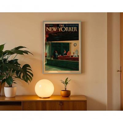 Quadro Decorativo New Yorker 10 Retangular 50x70CM com Ou sem Vidro Branco