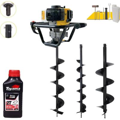 Perfurador de Solo a Gasolina PSL517 51,7CC 1,8HP com Brocas 80X20CM e 80X15CM Lynus