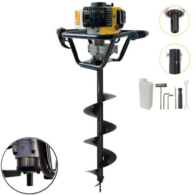Perfurador de Solo PSL517 à Gasolina 51,7CC 1,8HP com Broca 80X20CM Amarelo Lynus