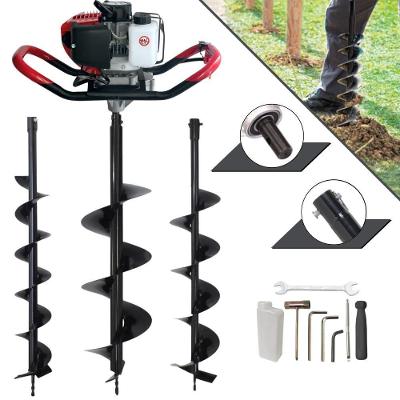 Perfurador de Solo GD520B à Gasolina 2T 52CC 2,2HP com Brocas 80x10CM 80x15CM Anmax