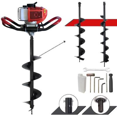 Perfurador de Solo GD520B à Gasolina 2T 52CC 2,2HP com Brocas 80x10CM 80x15CM Anmax