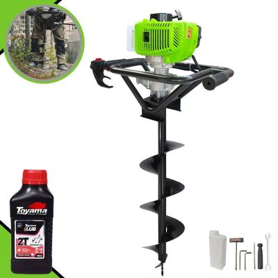 Perfurador de Solo MPS52 à Gasolina 2T 52CC 1,8HP com Broca 80x20CM e Óleo 2T Menegotti