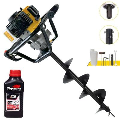 Perfurador de Solo PSL517 à Gasolina 51,7CC 1,8HP com Broca 80x20CM e Óleo 2T Lynus