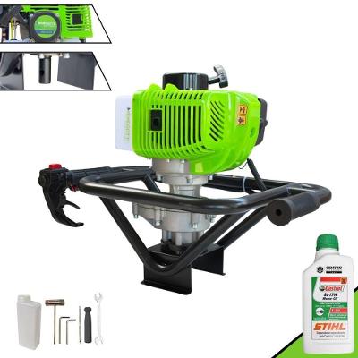 Perfurador de Solo MPS52 à Gasolina 2T 52CC 1,8HP com Alto Torque Laranja Menegotti