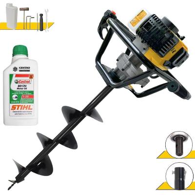Perfurador de Solo PSL517 à Gasolina 51,7CC 1,8HP com Broca 80x20CM Amarelo Lynus