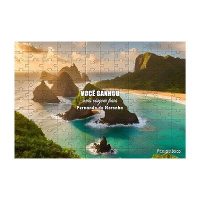 Quebra-cabeça Presenteando Viagem Fernando de Noronha 40 Peças em MDF Coleção Tea e Amor