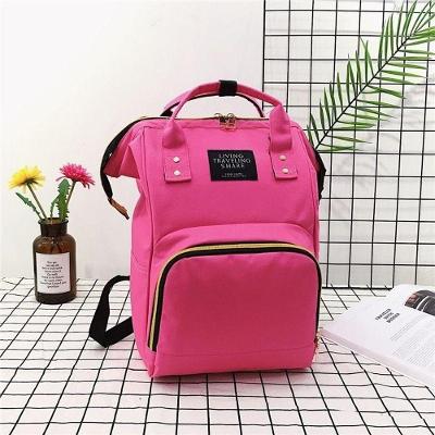 Mochila Maternidade Multifunção com Compartimento Térmico para Mamadeiras Rosa OEM