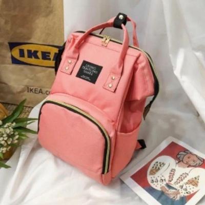 Mochila Maternidade Jimmy com Vários Bolsos e Compartimento Térmico Salmao OEM