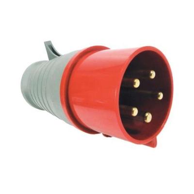 Plug Industrial 32A 3P+T+N 380V-440V IP44 em Nylon 6.6 e Latão Conforme NBR IEC 60309-1 e 60309-2