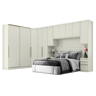 Quarto Modulado Casal Ambiente 6.2 New Predileto 6 Peças Areia - Henn