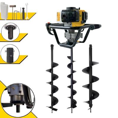 Perfurador de Solo PSL517 à Gasolina 51,7CC 1,8HP com Brocas 80CM 20CM 15CM 10CM Lynus