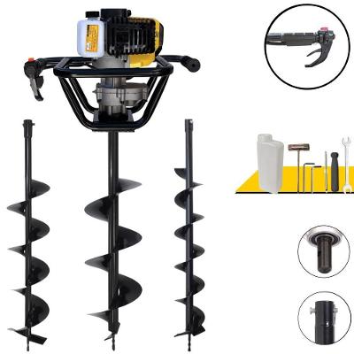 Perfurador de Solo PSL517 à Gasolina 51,7CC 1,8HP com Brocas 80x20CM e 80x15CM Lynus