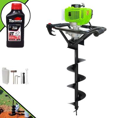 Perfurador de Solo MPS52 à Gasolina 2T 52CC 1,8HP com Broca 80x20CM Menegotti