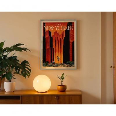 Quadro Decorativo New Yorker 8 Retangular 50x70CM Amadeirado