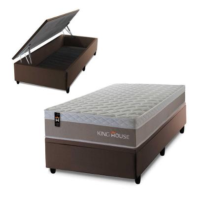 Cama Box Baú Sheffield 96x203 com Molas Ensacadas King House