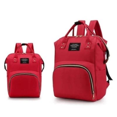Mochila Maternidade Multifunção com Compartimento Térmico Vermelho OEM