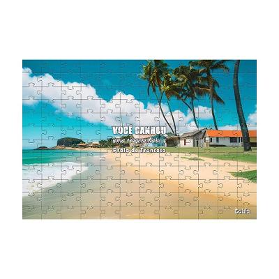 Quebra-cabeça Viagens para Presentear Trancoso 40 Peças em MDF com Design Exclusivo Coleção Tea