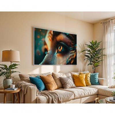 Quadro Decorativo Onde o Sol Descansa Retangular 120 X 50 Branco para Decoração
