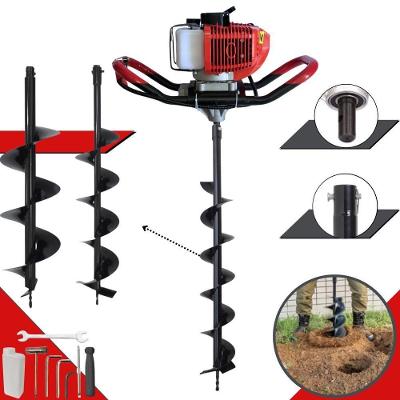 Perfurador de Solo GD520B à Gasolina 2T 52CC 2,2HP com 3 Brocas 80CM Anmax