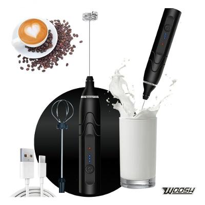Mixer Portátil de Mão Mini Woosh Recarregável USB 3 Velocidades Preto 110V