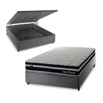 Cama Box Baú Durham 138x188 com Molas Ensacadas King House