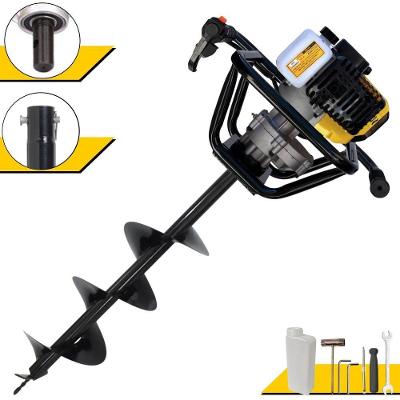 Perfurador de Solo PSL517 à Gasolina 51,7CC 1,8HP com Broca 80X20CM Amarelo Lynus