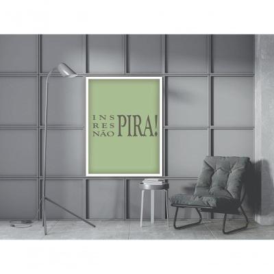 Quadro Decorativo Não Pira Retangular 20x30CM em Canvas Amadeirado