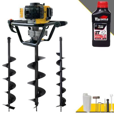 Perfurador de Solo PSL517 à Gasolina 51,7CC 1,8HP com Brocas 80x20CM e 80x15CM Lynus