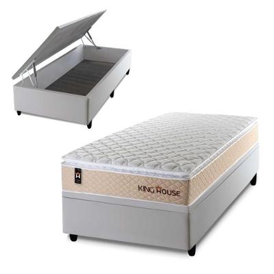 Cama Box Baú Alford 88x188 com Molas Ensacadas King House
