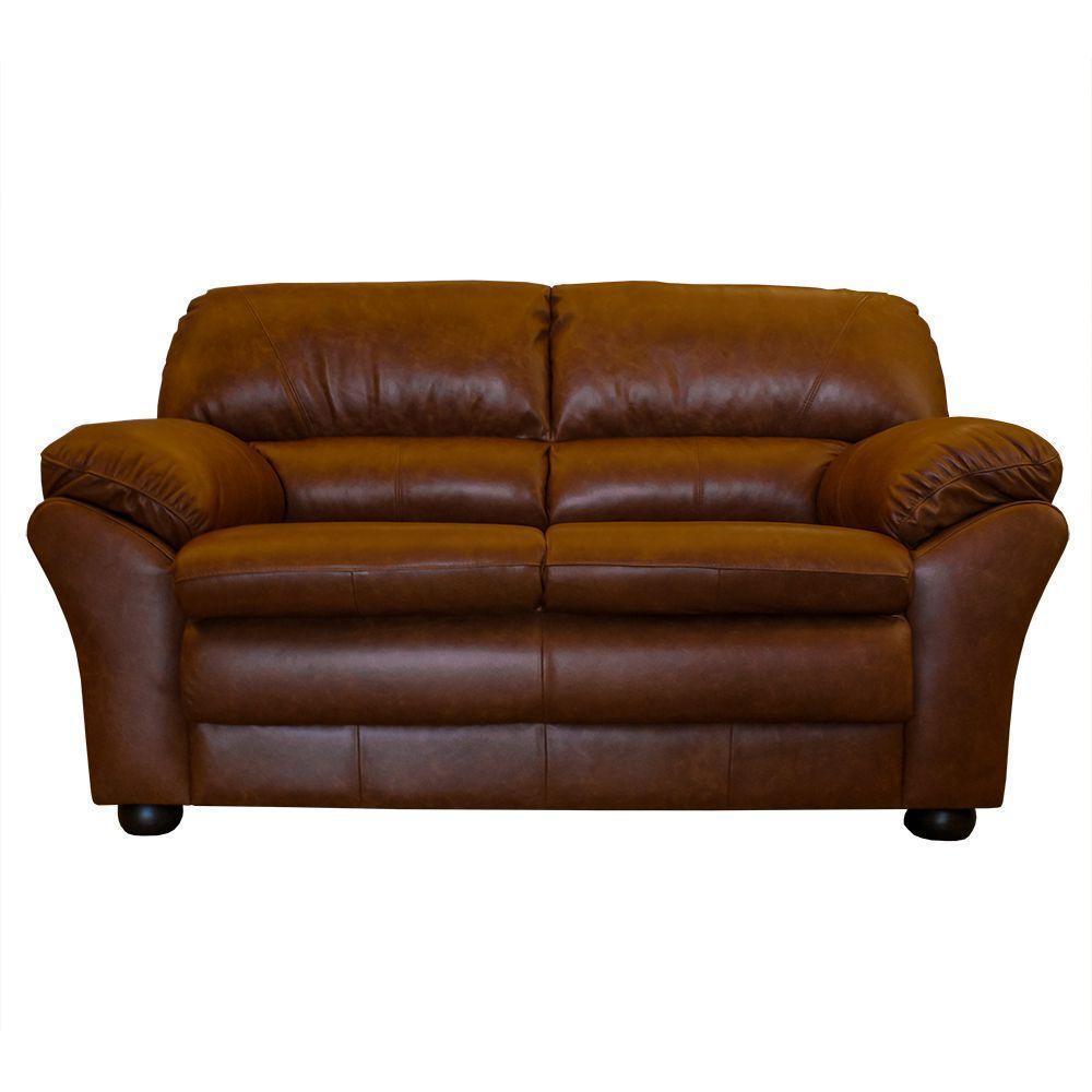 Sofá 2 Lugares Laura 160cm Couro Marrom Envelhecido - 1