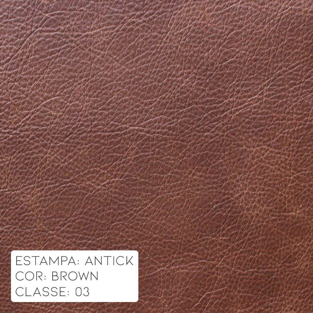 Sofá 2 Lugares Laura 160cm Couro Marrom Envelhecido - 4