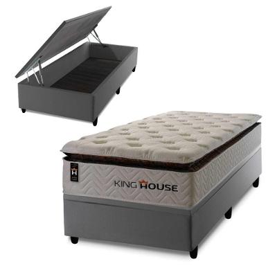 Cama Box Baú New York 96x203 com Molas Ensacadas King House