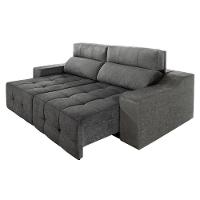 Sofá 3 Lugares Retrátil E Reclinável Top Lubeck 210Cm Cinza - 3