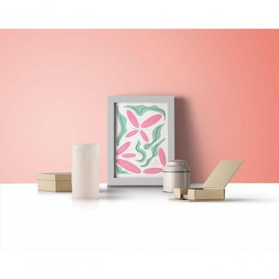 Quadro Decorativo Luz Que Floresce Retangular 20x30CM Madeira para Decoração Ambiente Gamer