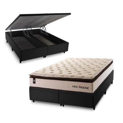 Cama Box Baú Quartzo com Molas Ensacadas 193x203 King House