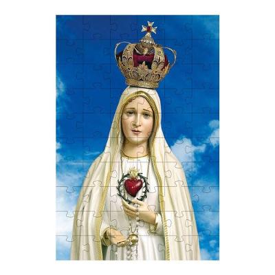 Quebra-cabeça Nossa Senhora de Fátima 300 Peças em MDF Indicado para Idosos Coleção Tea e Amor