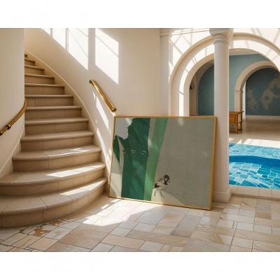 Quadro Decorativo o Guardião do Silêncio Retangular 90x60CM Madeira