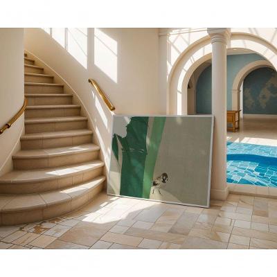 Quadro Decorativo o Guardião do Silêncio Retangular 60X90 Branco
