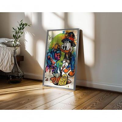Quadro Decorativo Patrão da Rua Retangular 50x70 Moldura Madeira