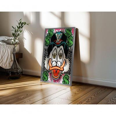 Quadro Decorativo Mestre dos Milhões Retangular 50 X 70 Moldura Preta