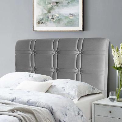 Cabeceira Cama Box Solteiro 98cm Suede Velut Cinza - King House