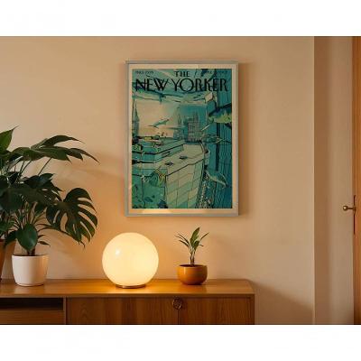 Quadro Decorativo New Yorker 1 Retangular 50x70CM Amadeirado