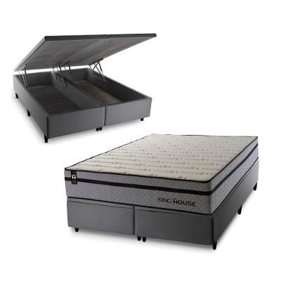 Cama Box Baú Preston com Molas Ensacadas 193x203 King House
