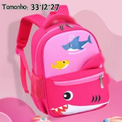 Mochila Escolar Infantil OEM Dinossauro 030 com Tecido Respirável Alças Ajustáveis e Bolsos Laterais