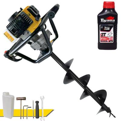 Perfurador de Solo a Gasolina PSL517 51,7CC 1,8HP com Broca 80x20CM e Óleo 2T 500ML Lynus