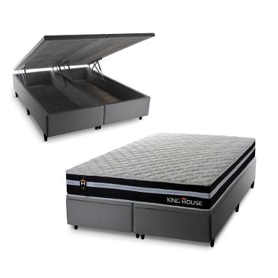 Cama Box Baú Durham com Molas Ensacadas 193x203 King House